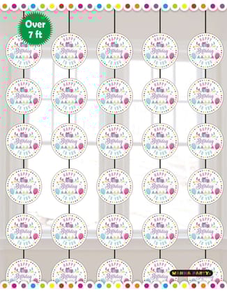 Wanna Party HaPPy Birthday String Decoration - 6PC