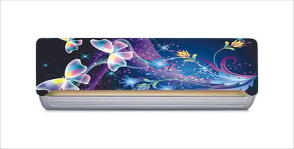 DreamKraft Decorative Butterflies Leaves Branch AC Sticker (Multicolor PVC Vinyl, 30cm X 91cm)