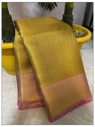 Elegant Brocade Saree in Soft Tissue Fabric