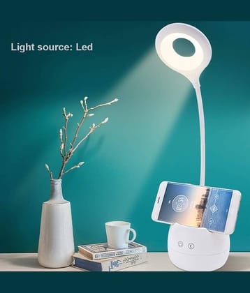 WAY BEYOND Rechargeable LED Desk Lamp with Pen Holder Plastic Table Lamp - Pack of 1
