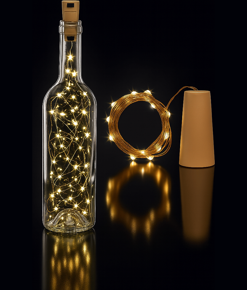 SPARKWORLD Yellow 2Mtr Cork light ( Pack of 1 )