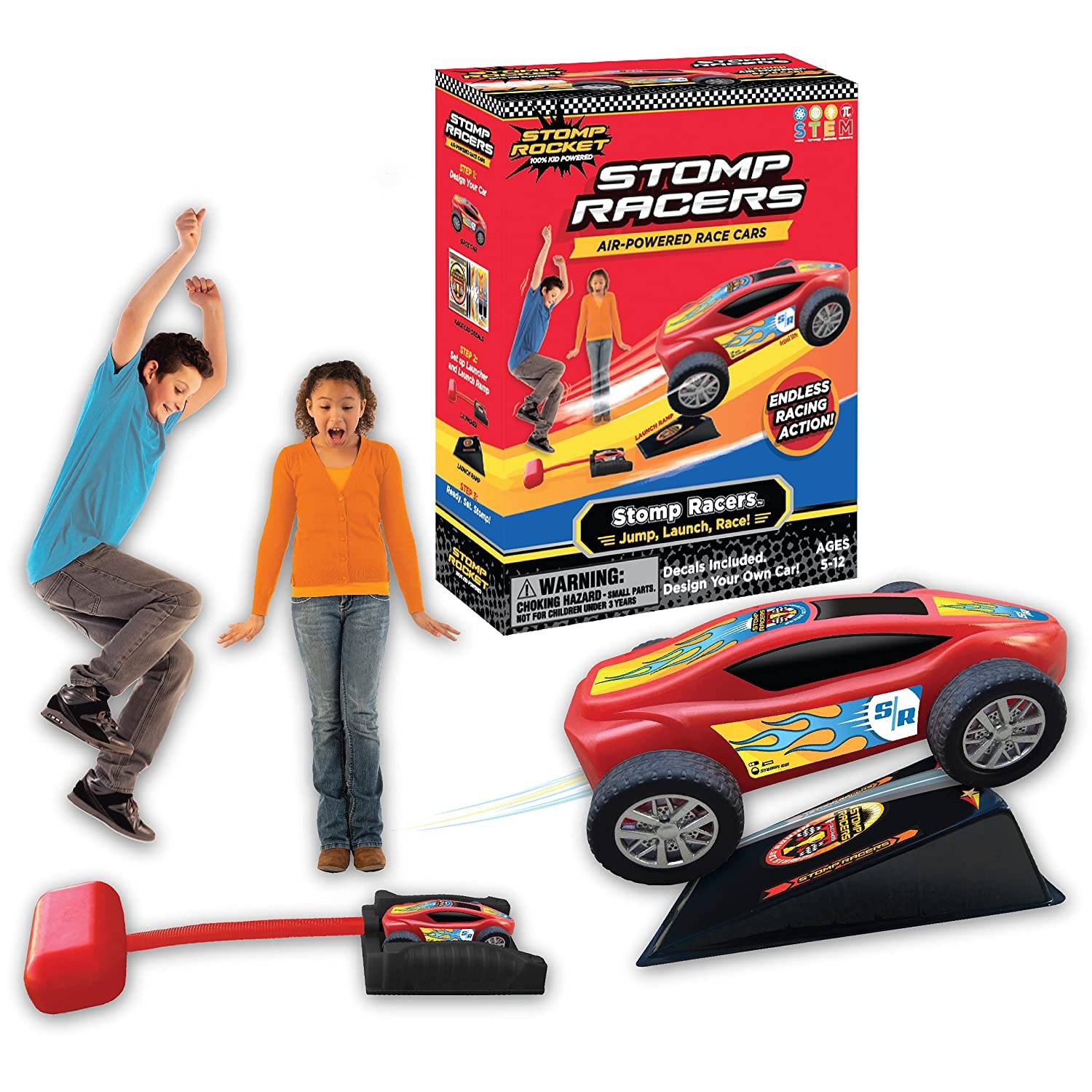Stomp Rocket Original Stomp Racers Car Launcher For Kids 5 Years and Above