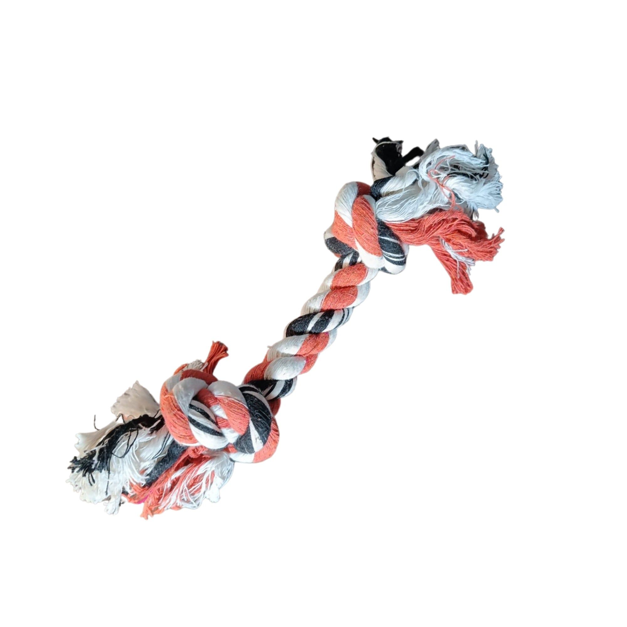Colorful Cotton Rope Toy for Dogs – Durable Chew & Tug Toy-2 knot