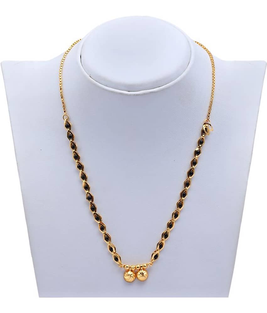 shankhnaad  golden black mala mangalsutra(2 bowl)-10023