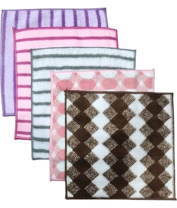 Microfiber Face Towel/Handkerchief/Rumal/Extra Soft (25 x 25 CM) Pack of 5