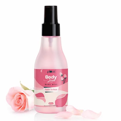 Plum BodyLovin' Feelin' So Rose Body Mist | Long Lasting Floral Fragrance For Women With Fresh Floral, Rose & Musk | High On Fun | Travel-Friendly Perfume Body Spray 150 ml Plum BodyLovin' Feelin' So Rose Body Mist | Long Lasting Floral Fragrance For Wom