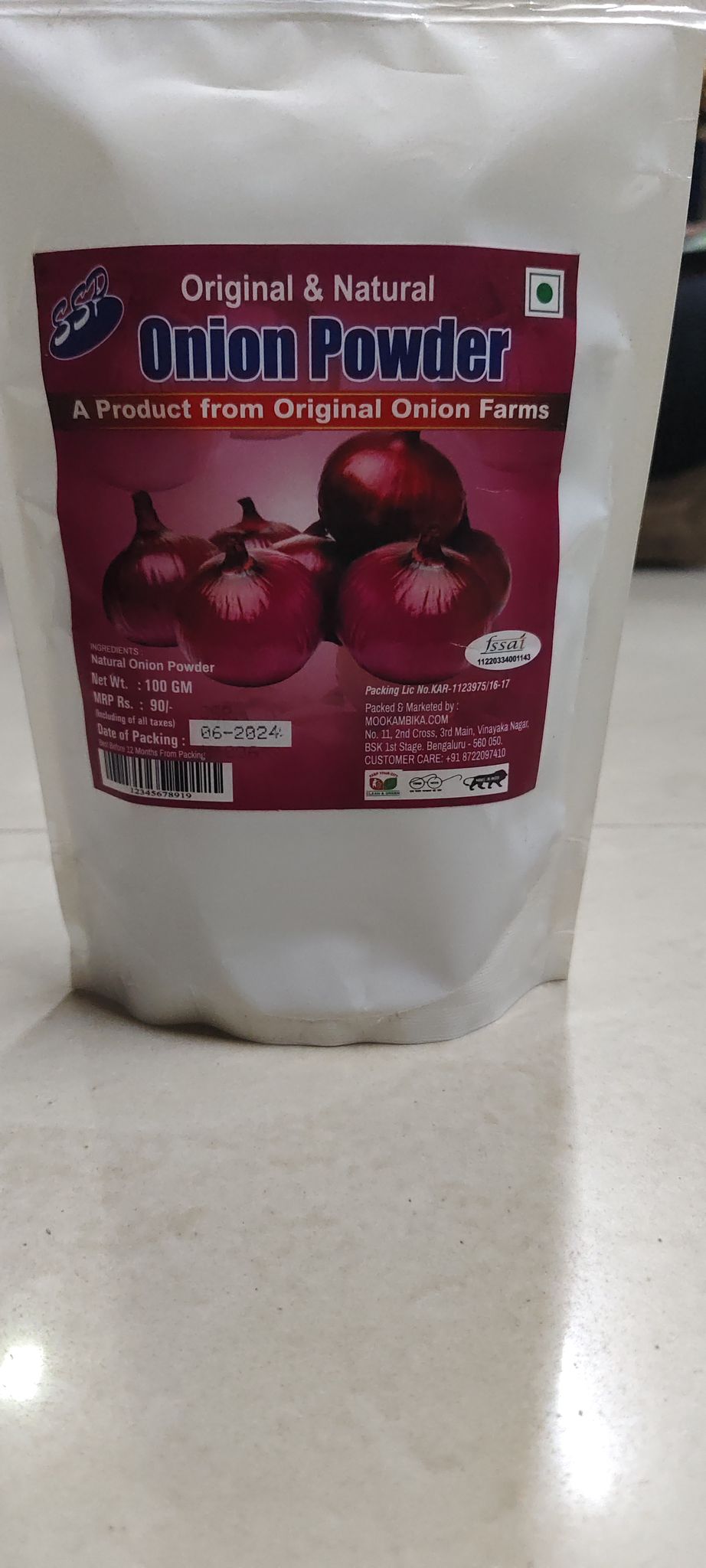 Onion powder original and natural