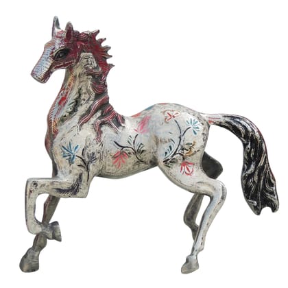 Handcrafted Brass Horse Sculpture For Home & Corporate Gifting, Height : 11 Inch (ANMAS031)