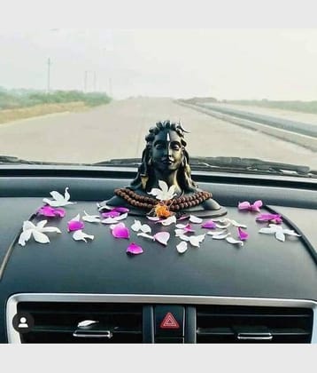 Lord Shiva in Dhyana Mudra Adiyogi Shiva Idol for Home Decor, Gift & Puja, Matte Divinity Idols Black