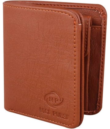 Nice Purse - Brown Faux Leather Men's Two Fold Wallet ( Pack of 1 )