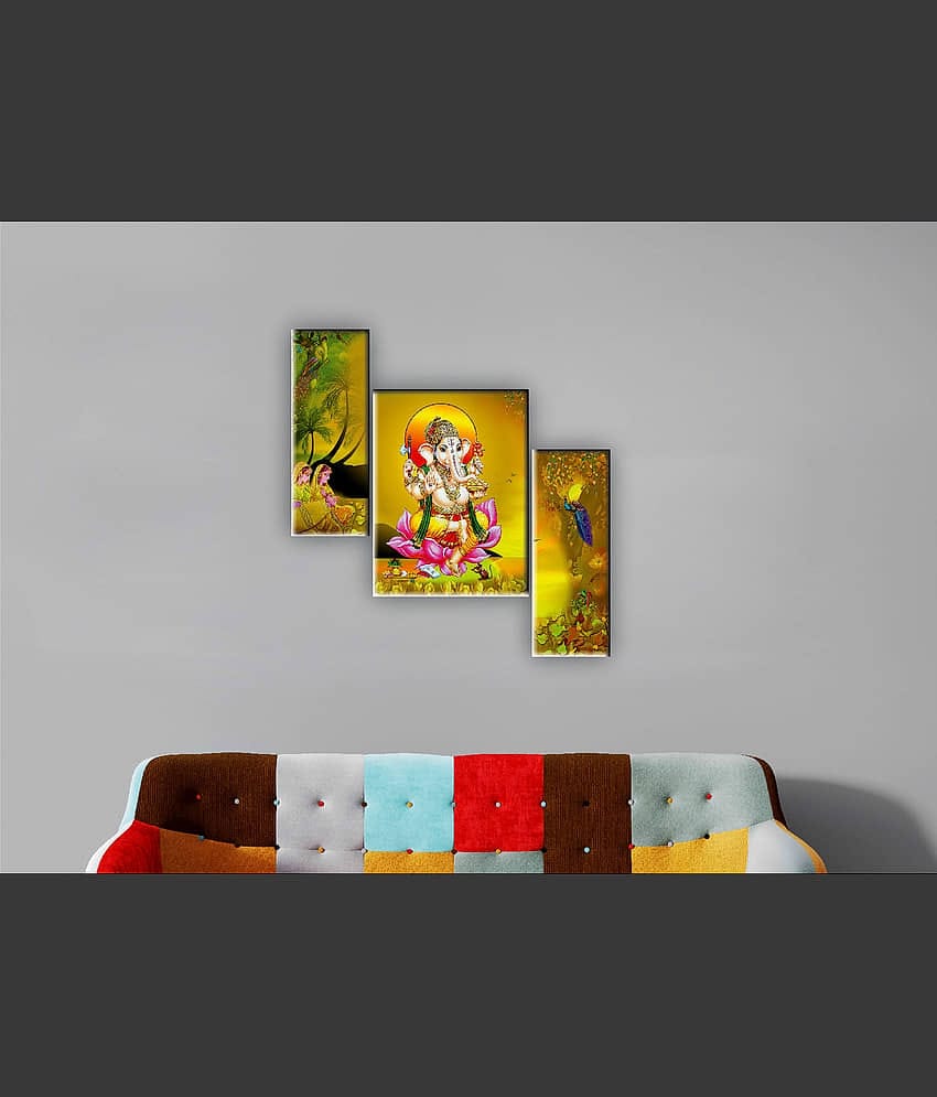 Saf Ganesha modern art MDF Painting Without Frame
