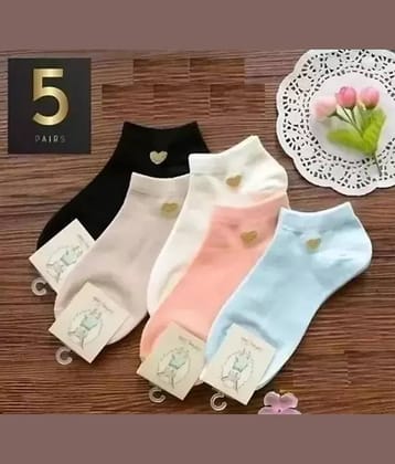 Cavenders Pack of 5 Unisex Cotton Ankle Length Socks ( Multicolor )