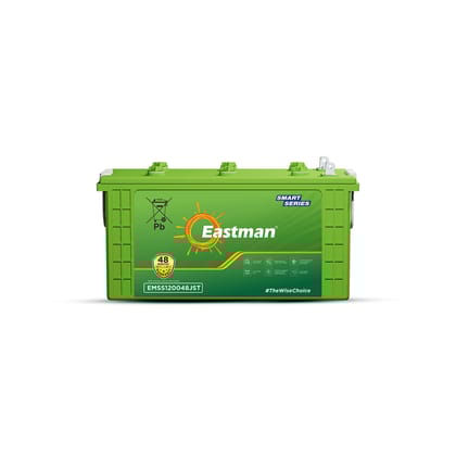 Eastman EMSS120048JST | Jumbo Short Tubular | 120 AH Inverter Battery |Warranty 48 (24+24) Months for Home & Office