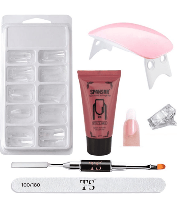 THR3E STROKES Acrylic Poly Gel Nail Extension Set Nails UV Nail Art Combo Kit | Nail Extension Set 60 g