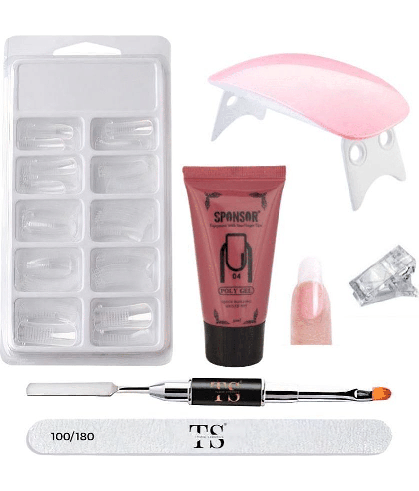 THR3E STROKES Acrylic Poly Gel Nail Extension Set Nails UV Nail Art Combo Kit | Nail Extension Set 60 g