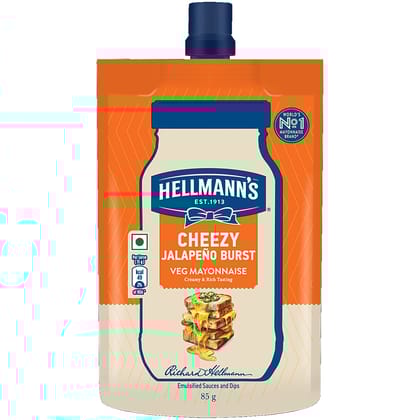 Hellmann's Cheezy Jalapeno Burst Veg Mayonnaise, 85 g