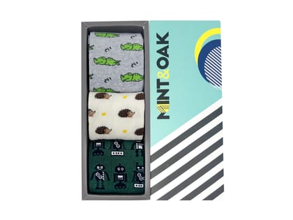 Print Mania Set-of-3 Crew Socks for Men