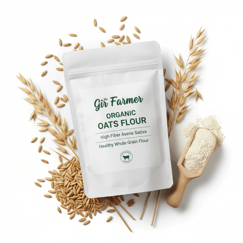 Organic Oats Flour | High Fiber Avena Sativa Healthy Whole Grain Flour