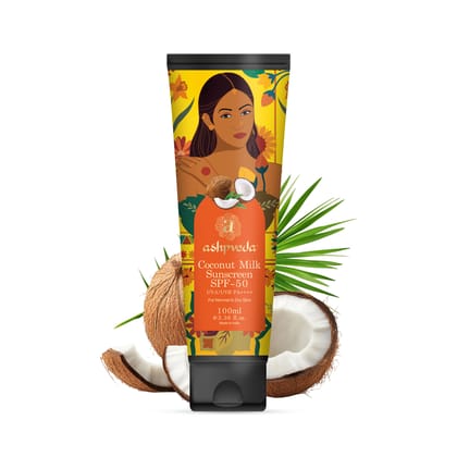 ashpveda Coconut Milk Sunscreen SPF50 PA++++ UV Shield ashpveda Coconut Milk Sunscreen SPF50 PA++++ UV Shield