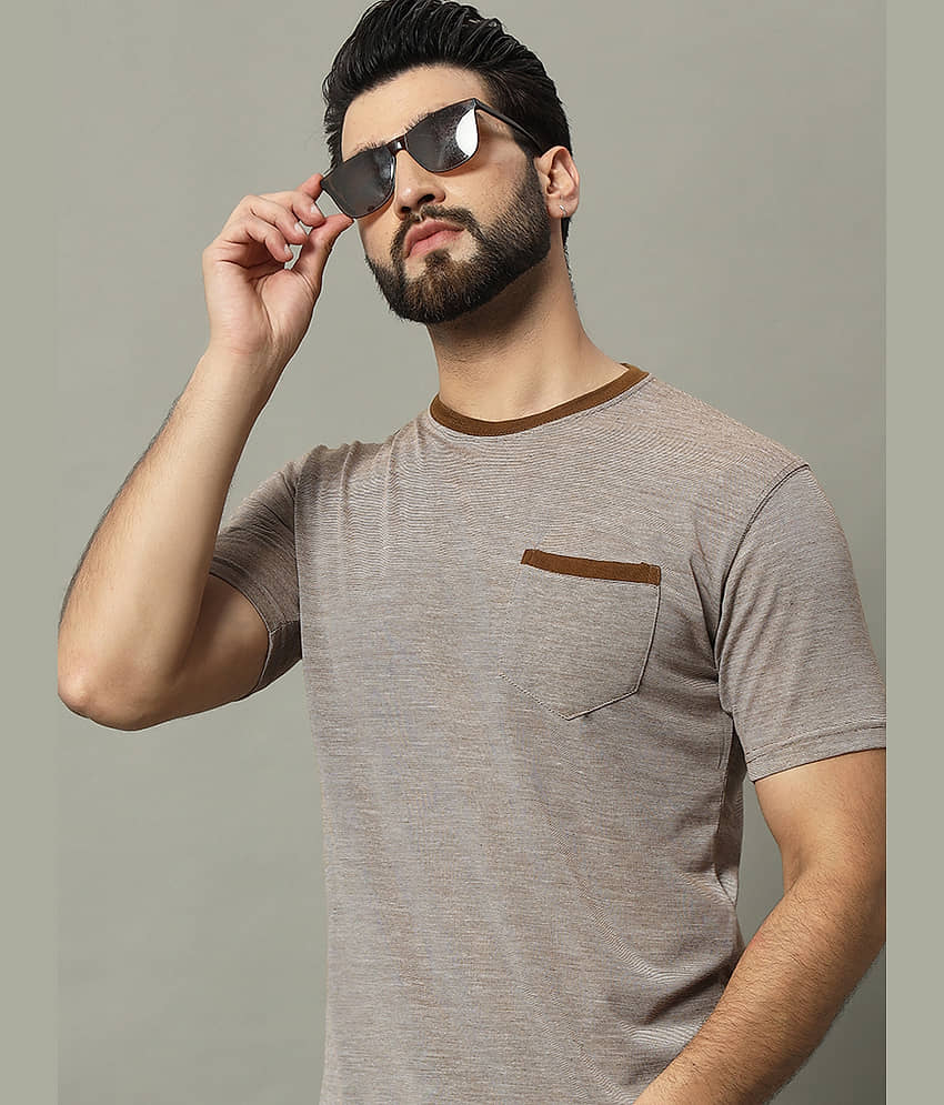 GET GOLF Pack of 1 Cotton Blend Regular Fit Men's T-Shirt ( Orange )