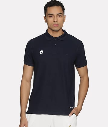 Omtex - Navy Cotton Regular Fit Men's Sports Polo T-Shirt ( Pack of 1 )