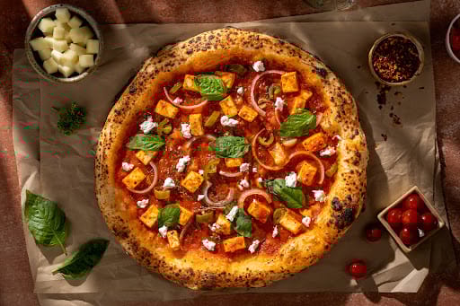 Italian Pizza Marinara With Peri Peri Paneer & Feta Cheese