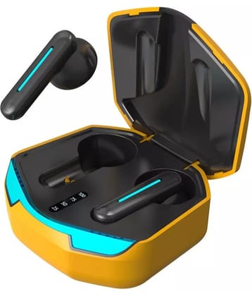Neo S200 Bluetooth True Wireless (TWS) On Ear 6 Hours Playback Active Noise cancellation IPX4(Splash & Sweat Proof) Yellow
