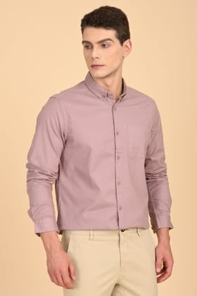 Janet - Soft Peached Oxford Shirt - Dusky Pink-S-38 / DUSKY PINK