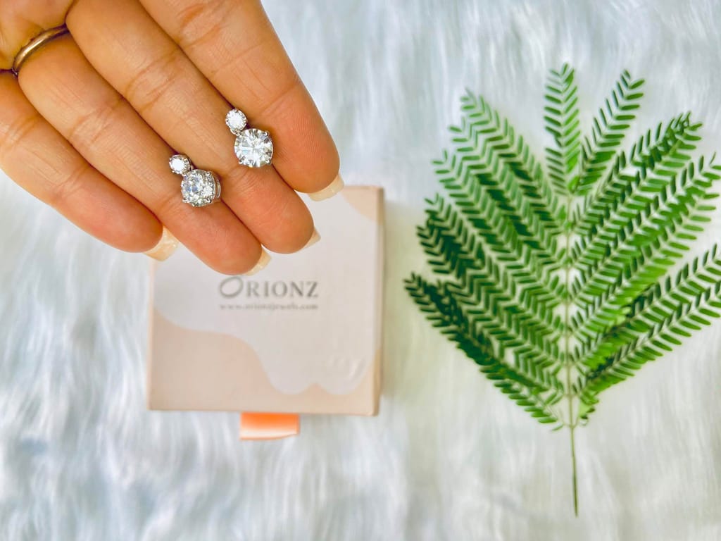 Illuminating Round Drop Solitaire Earrings