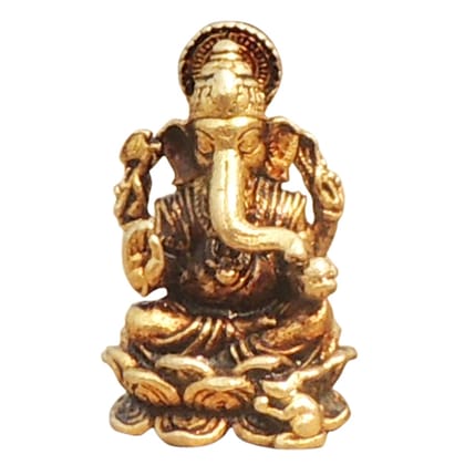 Brass Showpiece Ganesh Ji God Idol Statue (BSMAS1686 G)