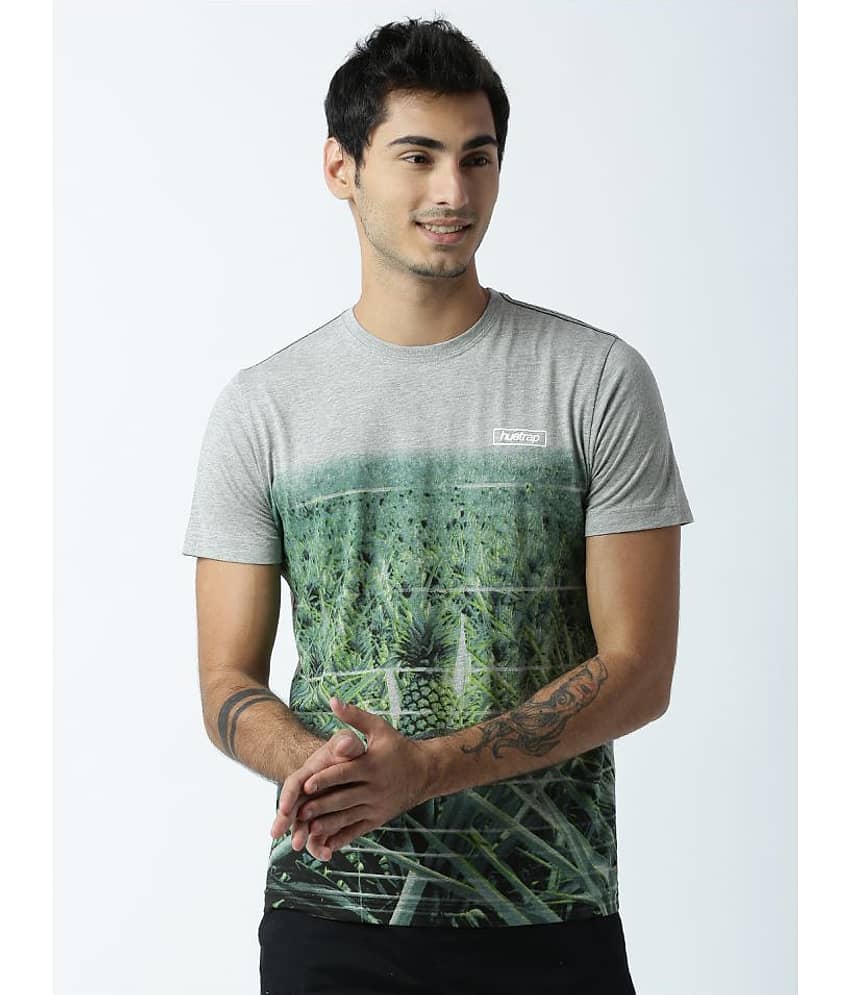 Huetrap Pack of 1 Cotton Regular Fit Men's T-Shirt ( Grey )