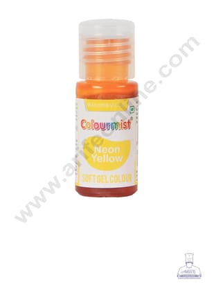 Colourmist Soft Gel Paste Food Color Neon Yellow 20g | Edible Gel Colour For Fondant