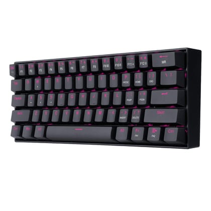 Redragon K630 Dragonborn 60% Wired Pink Single Lighting Gaming Keyboard, 61 Keys Compact Mechanical Keyboard with Brown Switch, Pro Driver Support, Black Redragon K630 Dragonborn 60% Wired Pink Single Lighting Gaming Keyboard, 61 Keys Compact Mechanical 