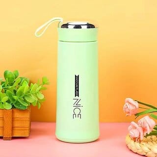 400ml Glass Water Bottle with Silicone Sleeve  Reusable Leak-Proof Bottle for Men  Women  Travel-Friendly, Eco-Friend