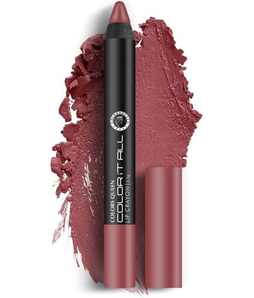 Colors Queen Color It All Non Transfer Matte Lip Crayon 3.5g, Rouge (Shade - 09)