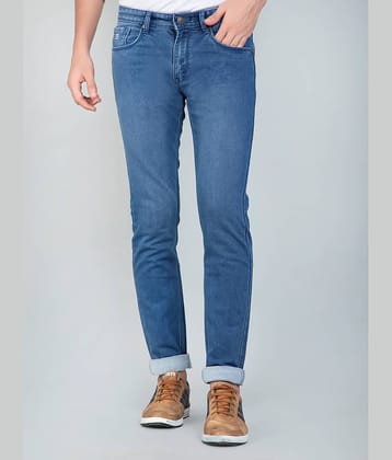 HJ 53 - Light Blue Cotton Slim Fit Men's Jeans ( Pack of 1 )