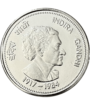 Extreme Rare 10000 Rupee - Indira Gandhi Silver Plated Fantasy Token Memorial Coin