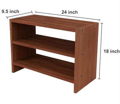 Enigmatic Woodworks Wooden Shoe Rack for Home, Chappal Slippers Organizer Stand I 3-Tier I Finish-Suede DIY