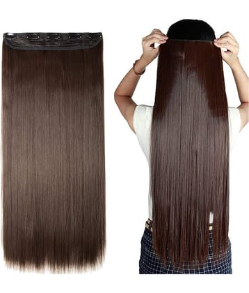 VSAKSH Straight Clip In Hair Extension Brown
