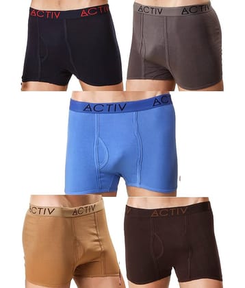 HAP Pack of 5 Cotton Trunks For Men's ( Multicolor )