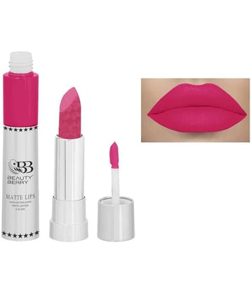 Beauty Berry Matte Lips Creme Lipstick 2 IN 1 Hot Pink 1 g