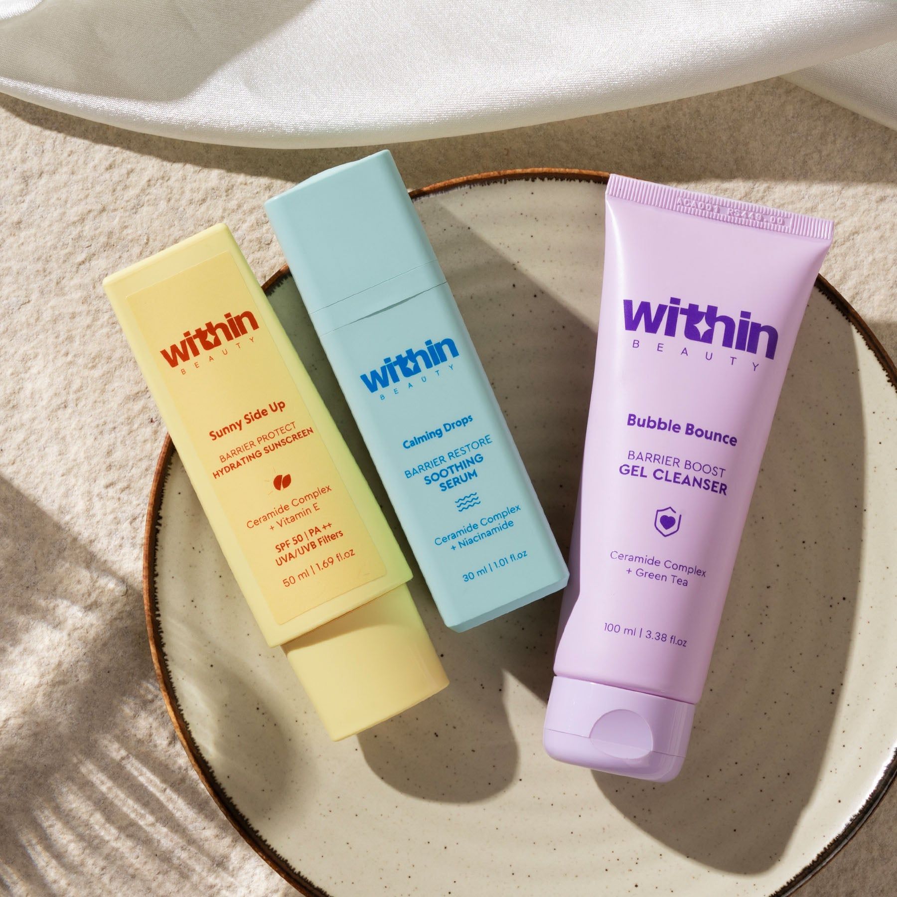 AM Routine for Sensitive Skin-100ml + 30ml + 50ml