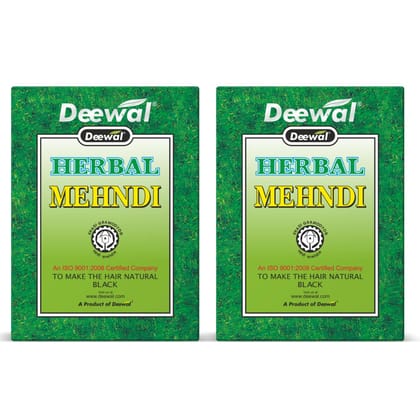 Deewal Herbal Khadi Mehndi Powder (Pack of 2) | Hair Color & Conditioning | With Amla, Bhringraj, Neem & Shikakai | For Men & Women Deewal Herbal Khadi Mehndi Powder (Pack of 2) | Hair Color & Conditioning | With Amla, Bhringraj, Neem & Shikakai | For Me