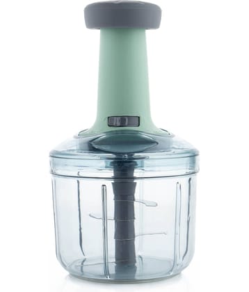 MAGICSPOON Onion Chopper Blue Polypropylene Mannual Chopper 900 ml ( Pack of 1 )