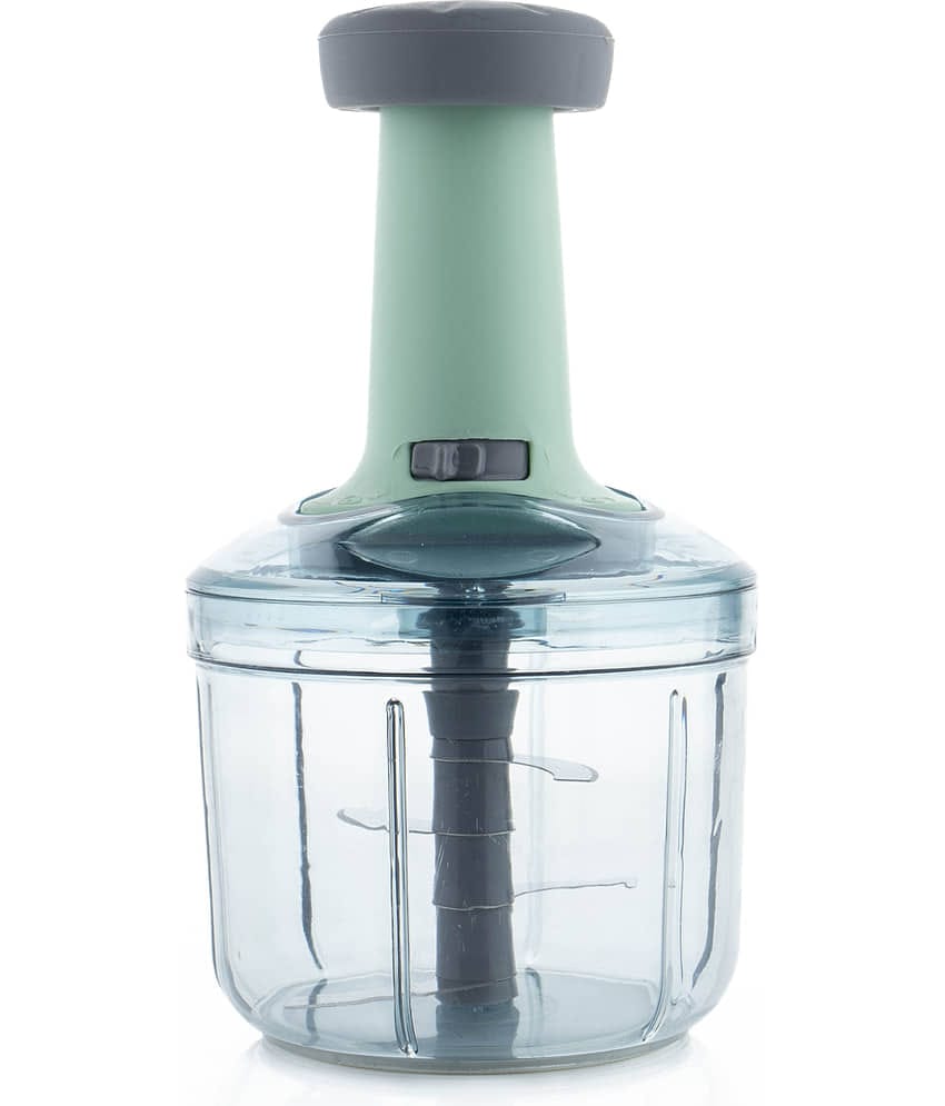 MAGICSPOON Onion Chopper Blue Polypropylene Mannual Chopper 900 ml ( Pack of 1 )