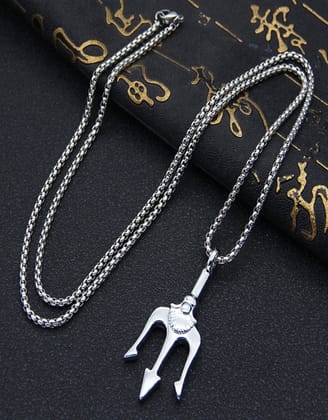God Spear Pendant-With Box Chain / Silver
