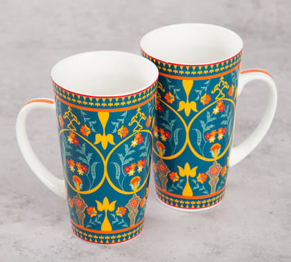 India Circus Swirling Safari Conical Mug Set Of 2