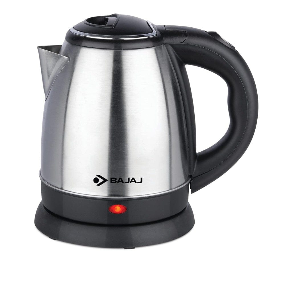Bajaj KTX 1.8L DLX Electric Kettle 1500W Stainless Steel, Cordless, Auto Shut-off (Black and Silver)