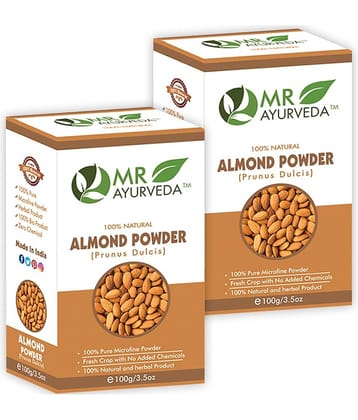 MR Ayurveda Almond Peel Powder Face Pack Masks 200 gm Pack of 2