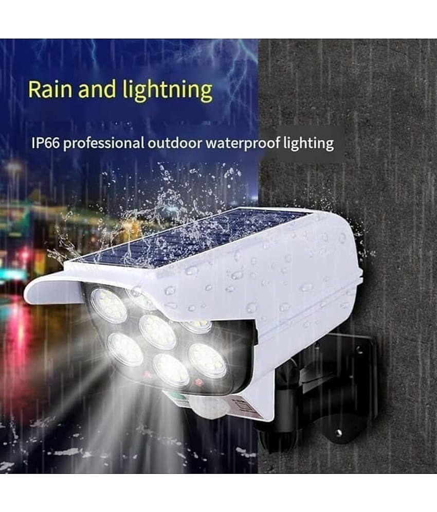 GMPex Solar Outdoor Water Proof Resistant Light Fake Camera Night Light 10W Solar Outdoor Wall Light ( Pack of 1 )